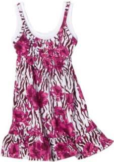   Girls 7 16 Tropical Floral Animal Print Ruffle Cami Top: Clothing