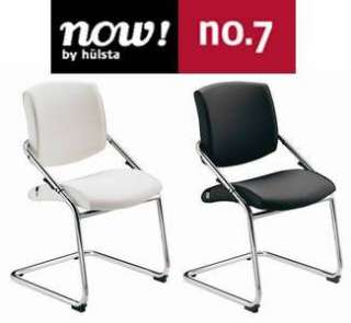 Hülsta Now No. 7 Freischwinger Stuhl Chrome Schwarz NEU  