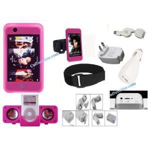 Cuffu Bundle Deal: Premium iPod Touch Pink Skin + Armband + Pink iPod 