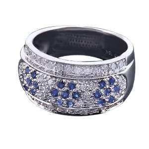  Ladies 1.01 ct Diamond, Sapphire Ring Jewelry