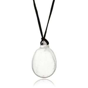  tre Coppa Clear Glass Pendant Necklace: Jewelry