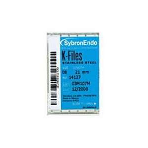   SybronEndo Standard #08 Stainless Steel K File, 25 mm, Box of 6 Files