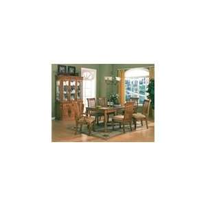  Lydia Complete Dining Set in Rustic Pine Finish by Crown 