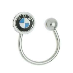    BMW Genuine Roundel Horseshoe Key Chain Ring OEM: Automotive