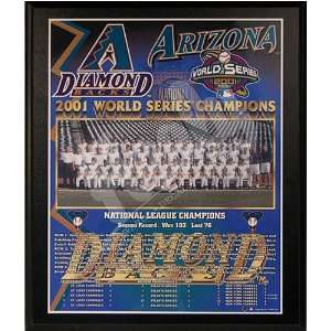 Arizona Diamondbacks 2001 World Series Champions Healy Plaque:  