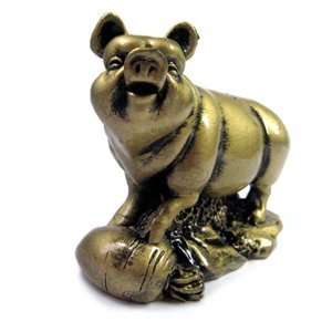  Lucky Golden Bronze Pig 