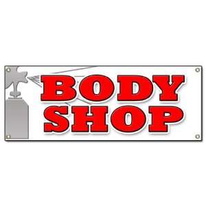  BODY SHOP BANNER SIGN car auto body shop signs: Patio 