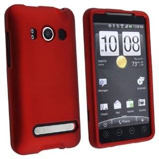 HTC Evo 4g Red Rubber Feel Protective Case
