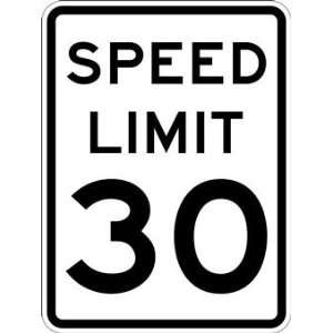  30 MPH SPEED LIMIT Signs   24x30: Home Improvement