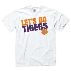  Clemson Tigers White Slogan T Shirt: Sports & Outdoors