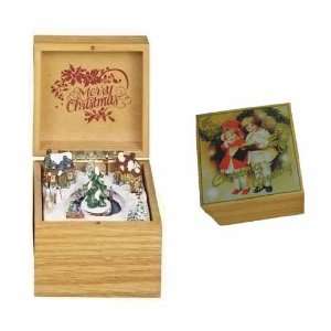   of 4 Retro Animated Christmas Village Music Boxes 