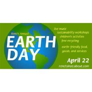  3x6 Vinyl Banner   Renos Annual Earth Day: Everything 