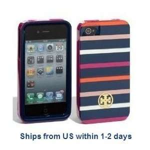  Tory Burch Navy Pink Stripes Iphone 4 4s Hardshell Case 