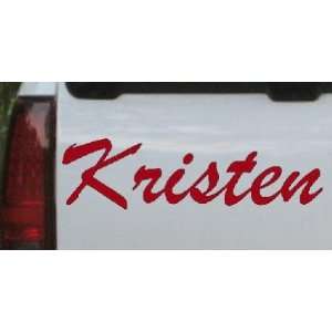  Kristen Car Window Wall Laptop Decal Sticker    Red 6in X 
