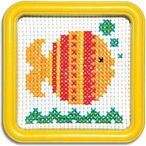   Little Folks Gold Fish Counted Cross Stitch Kit: Arts, Crafts & Sewing