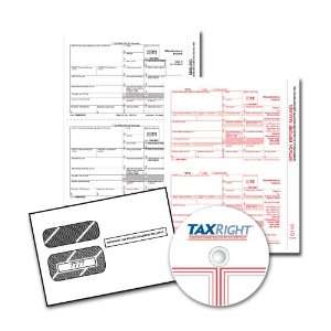  TAXRight 1099 Misc Laser Forms (4 Part) Kit with Envelopes 