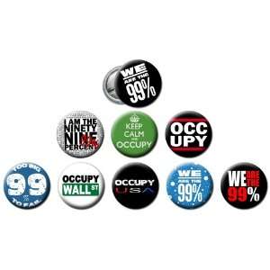  Occupy Wall Street Button Set (9 Qty) 