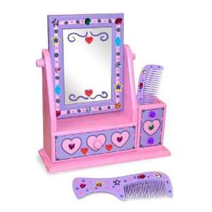   Decorate Your Own Wooden Vanity Set Melissa & Doug 3103: Toys & Games