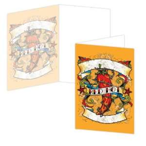 ECOeverywhere Chili Ink Boxed Card Set, 12 Cards and Envelopes, 4 x 6 