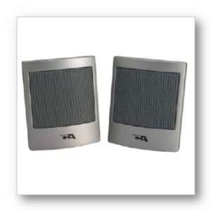  Cyber Acoustics CA 1010 Silver 2PC Portable Speakers 
