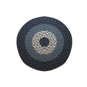  1607   Navy   Round Braided Rug (13): Home & Kitchen