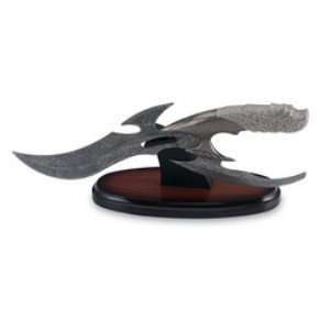  FANTASY KNIFE W/WOOD STAND: Sports & Outdoors