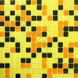   Yellow Gem Blends Glossy Glass Tile   17943