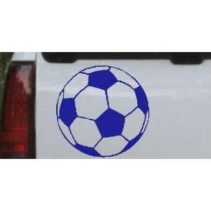 Soccer Ball Sports Car Window Wall Laptop Decal Sticker    Blue 12in X 
