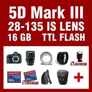  Canon EOS 5D Mark III Digital SLR Camera with Canon EF 28 