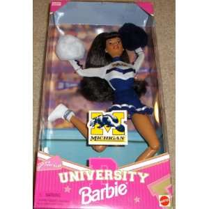  Michigan University Barbie Cheerleader African American 