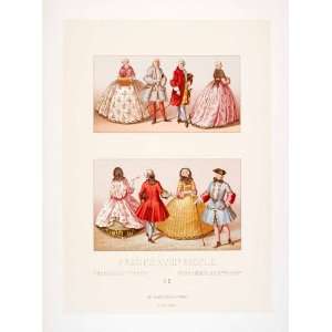  18th Century France Mode Fashion Hoop Skirt Costume Dress 