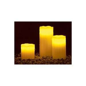  Set of Three Remote Control LED Wax Candles