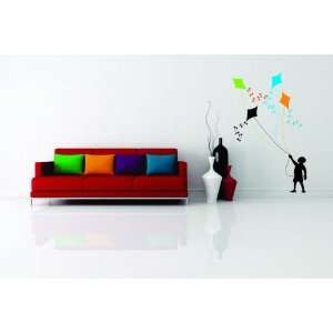    Removable Wall Decals   Boy flying a kite: Home Improvement