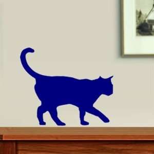  Blue Cat Walking Fun Wall Decal: Home & Kitchen