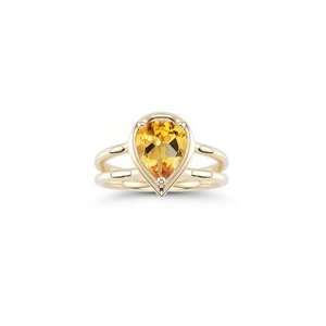  1.37 Cts Citrine Solitaire Ring in 14K Yellow Gold 7.5 