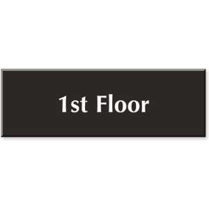  1st Floor Outdoor Engraved Sign, 12 x 4 Office Products