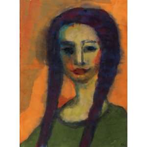   Oil Reproduction   Emil Nolde   32 x 44 inches   Young girl Home