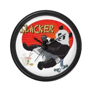  Slacker Panda Funny Wall Clock by CafePress: Home 