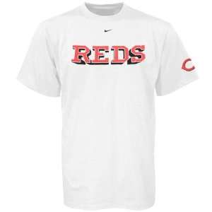  Nike Cincinnati Reds White Practice T shirt: Sports 