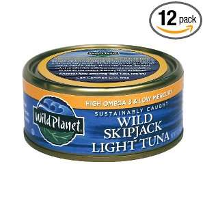   Sustainably Caught Wild Skipjack Light Tuna, 5 Ounce Cans (Pack of 12