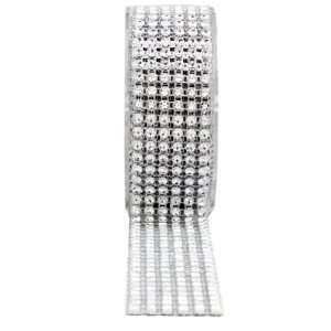  Rhinestone Diamond Ribbon (1.5 x 2Y) 6 Rows 4 mm Diamond 