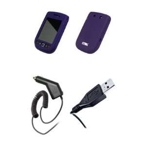  Empire Purple Silicone Skin Cover Case + Car Charger (CLA 