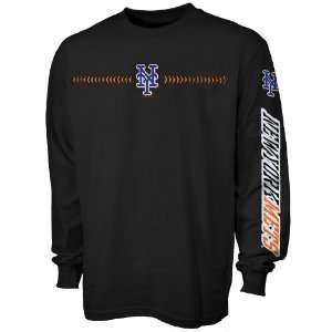  New York Mets Black Stand Up Play Long Sleeve T Shirt 