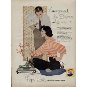   for Slimness: the Light refreshment. .. 1958 PEPSI COLA Ad, A4638A