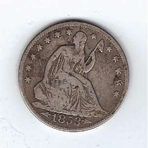  1853 Seated Liberty Half Dollar 