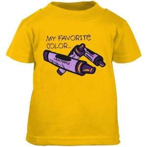   LSU Tigers Gold Toddler My Favorite Color T shirt: Sports & Outdoors