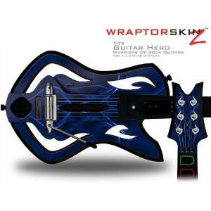  Warriors Of Rock Guitar Hero Skin   Abstract 01 Blue (GUITAR 
