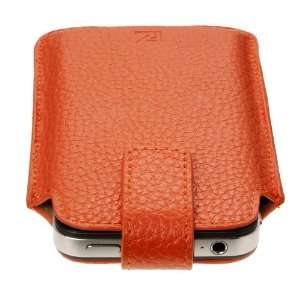   Slip in Leather Case for iPhone 3G/ 3GS Hot Orange Electronics