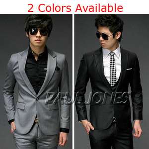 New Men Fashion Stylish Slim Fit One Button Top Suit XZ04 HAND MADE 