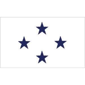  3 ft. x 5 ft. Navy 4 Star Admiral Flag Outdoor Display 